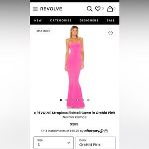 Norma Kamali Fishtail Gown